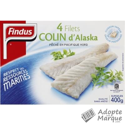 Findus Filets de Colin d'Alaska La boîte de 4 filets - 400G