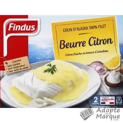 Findus Filets de Colin d'Alaska Sauce Beurre Blanc La boîte de 2 filets - 400G