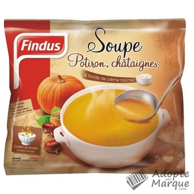 Findus Soupe Potiron, Châtaignes & Pointe de Crème fraîche Le sachet de 600G