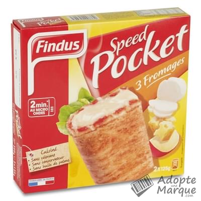 Findus Speed Pocket Trois Fromages Les 2 unités de 125G