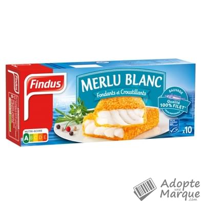Findus Tranches Panées de Merlu Blanc La boîte de 10 panés - 510G