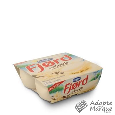 Fjord Yaourts au lait entier - Goût vanille Les 4 pots de 125G