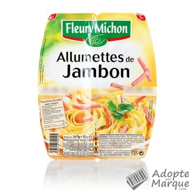 Fleury Michon Allumettes de Jambon Les 2 barquettes de 75G