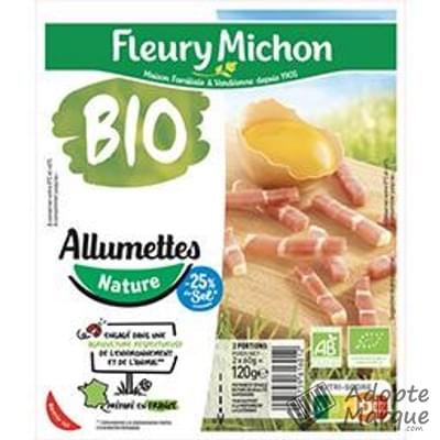 Fleury Michon Allumettes Nature -25% de Sel en moins Bio Les 2 barquettes de 60G