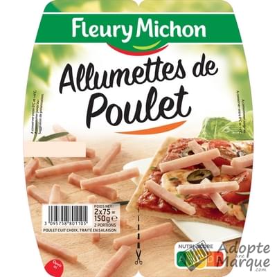 Fleury Michon Allumettes de Poulet Les 2 barquettes de 75G