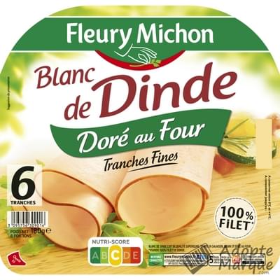 Fleury Michon Blanc de Dinde Doré au Four La barquette de 6 tranches - 180G