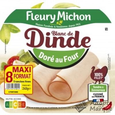 Fleury Michon Blanc de Dinde Doré au Four La barquette de 8 tranches - 240G