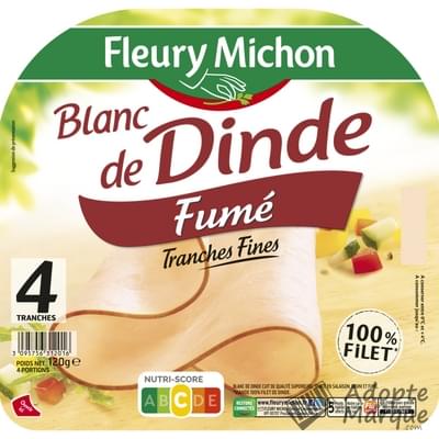 Fleury Michon Blanc de Dinde Fumé La barquette de 4 tranches - 120G