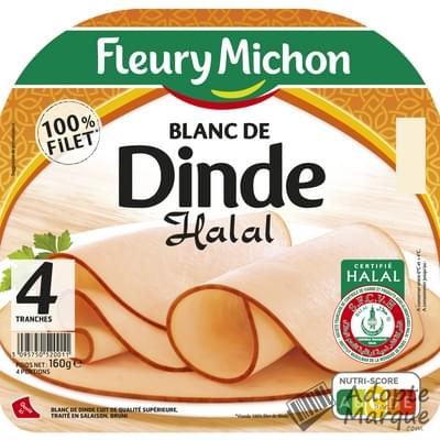 Fleury Michon Blanc de Dinde Halal La barquette de 4 tranches - 160G