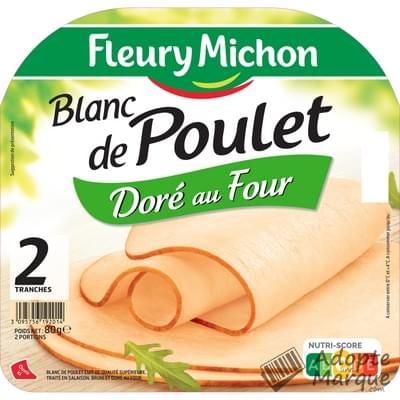 Fleury Michon Blanc de Poulet Doré au four La barquette de 2 tranches - 80G