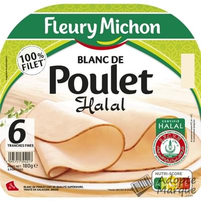 Fleury Michon Blanc de Poulet Halal La barquette de 6 tranches - 180G