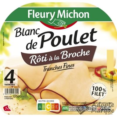 Fleury Michon Blanc de Poulet Rôti à la Broche La barquette de 4 tranches - 120G