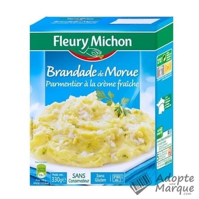 Fleury Michon Brandade de Morue à la Crème fraîche La barquette de 330G