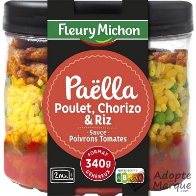 Fleury Michon Cook'in Jar - Paëlla Poulet, Chorizo & Riz Le pot de 340G