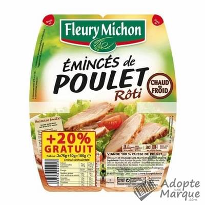 Fleury Michon Émincés de Poulet rôtis au Four Les 2 barquettes de 90G