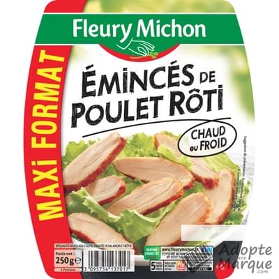 Fleury Michon Émincés de Poulet rôtis au Four La barquette de 250G