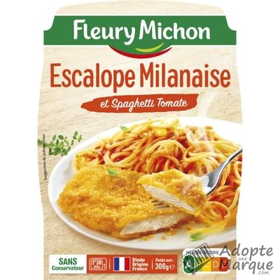 Fleury Michon Escalope Milanaise & Spaghetti à la sauce Tomate La barquette de 300G