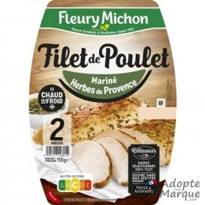 Fleury Michon Filet de Poulet Mariné aux Herbes de Provence La barquette de 2 tranches - 150G