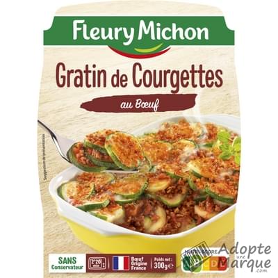 Fleury Michon Gratin de Courgettes au Bœuf & à la Tomate La barquette de 300G