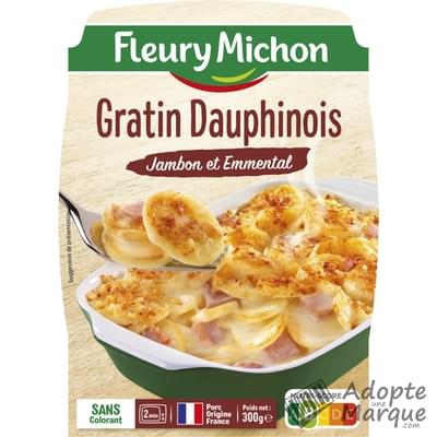 Fleury Michon Gratin Dauphinois au Jambon & Crème Fraîche La barquette de 300G