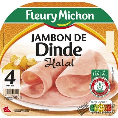 Fleury Michon Jambon de Dinde Halal La barquette de 4 tranches - 160G