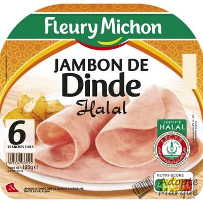 Fleury Michon Jambon de Dinde Halal La barquette de 6 tranches - 180G