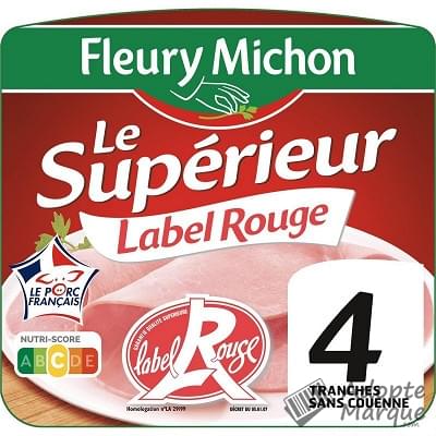 Fleury Michon Jambon Le Supérieur Label Rouge La barquette de 4 tranches - 160G