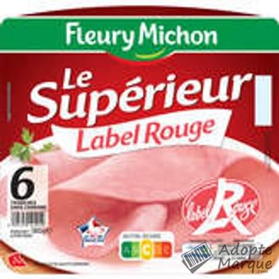 Fleury Michon Jambon Le Supérieur Label rouge Tranches Fines La barquette de 6 tranches - 180G