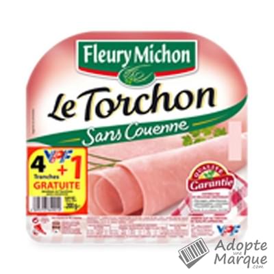 Fleury Michon Jambon Le Torchon Sans Couenne La barquette de 5 tranches - 200G