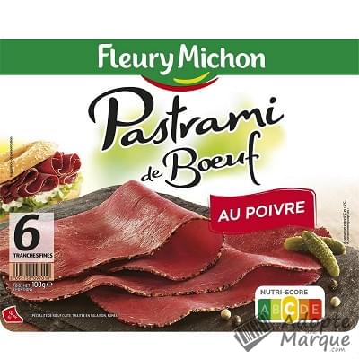Fleury Michon Pastrami de Boeuf au Poivre La barquette de 6 tranches - 100G