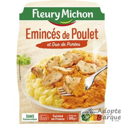Fleury Michon Poulet & Duo de Purées, Carottes & Pommes de terre La barquette de 300G