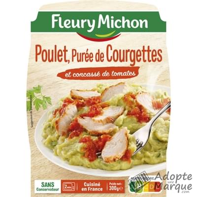 Fleury Michon Poulet Tomates & Purée de Courgettes pointe de Crème fraîche La barquette de 300G