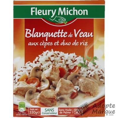 Fleury Michon Recettes de l'Atelier - Blanquette de Veau & Duo de Riz La barquette de 330G