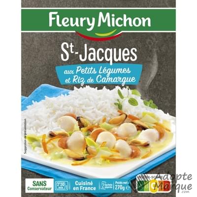 Fleury Michon Recettes de l'Atelier - St-Jacques aux petits Légumes & Riz de Camargue La barquette de 270G