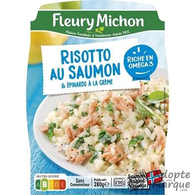 Fleury Michon Risotto au Saumon & Epinards à la Crème La barquette de 280G
