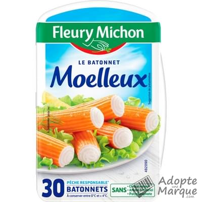 Fleury Michon Surimi le Bâtonnet Moelleux Les 30 bâtonnets - 480G