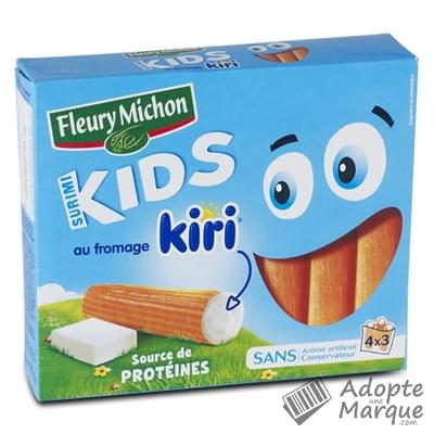 Fleury Michon Surimi Kids au fromage Kiri Les 12 bâtonnets -170G