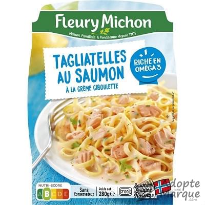 Fleury Michon Tagliatelles au Saumon à la Crème Ciboulette La barquette de 280G