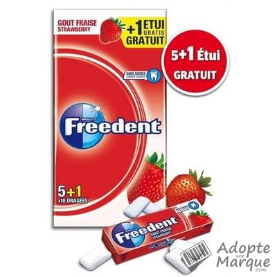 Freedent Dragées - Chewing-gum sans sucre au goût Fraise Les 6 boîtes de 10 dragées - 84G
