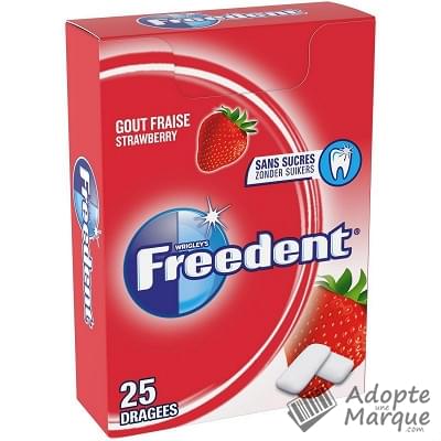Freedent Dragées - Chewing-gum sans sucre au goût Fraise La boîte de 25 dragées - 35G