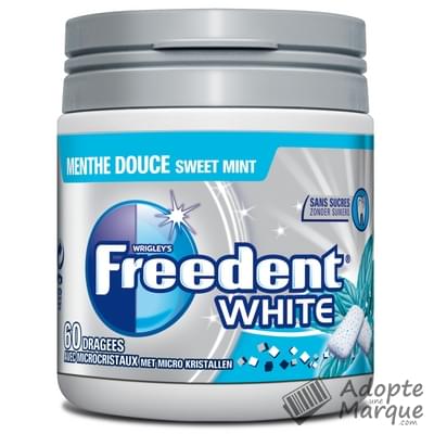 Freedent Freedent White - Dragées - Chewing-gum sans sucre au goût Menthe douce La boîte de 60 dragées - 84G