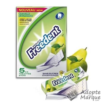 Freedent Sticks - Chewing-gum sans sucre au goût Saveur d'Automne Les 5 boîtes de 5 sticks - 65G