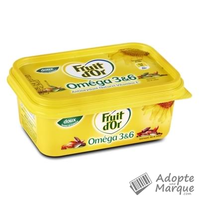 Fruit d'Or Margarine Oméga 3&6 Doux - 60%MG La barquette de 250G