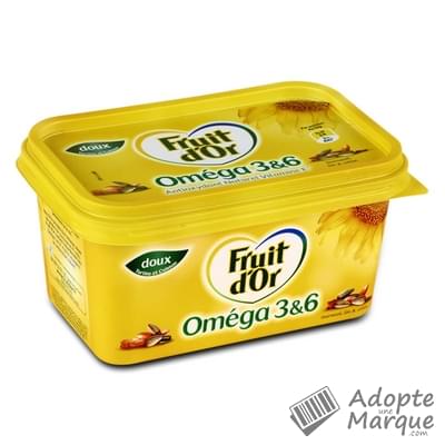 Fruit d'Or Margarine Oméga 3&6 Doux - 60%MG La barquette de 510G