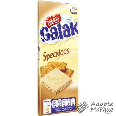 Galak Chocolat Blanc Spéculoos La tablette de 100G