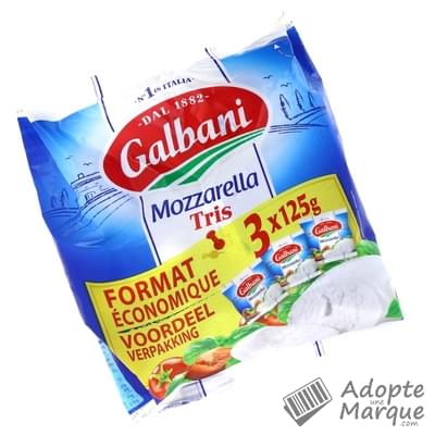 Galbani Mozzarella 19%MG Les 3 sachets de 125G