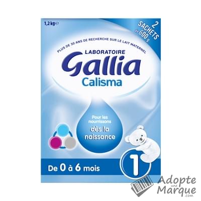 Gallia Calisma - Lait en poudre 1er âge (de 0 à 6 mois) "La boîte de 3 sachets - 1,2KG"