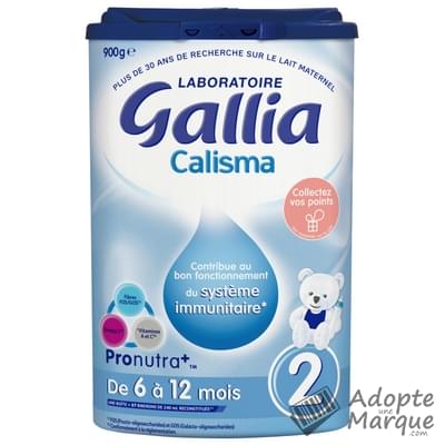 Gallia Calisma - Lait en poudre 2ème âge (de 6 à 12 mois) La boîte de 900G