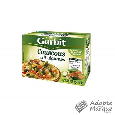 Garbit Couscous aux 9 légumes La boîte de 690G