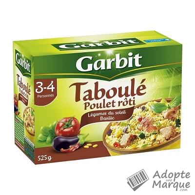 Garbit Taboulé Poulet Rôti, Légumes du Soleil La boîte de 525G